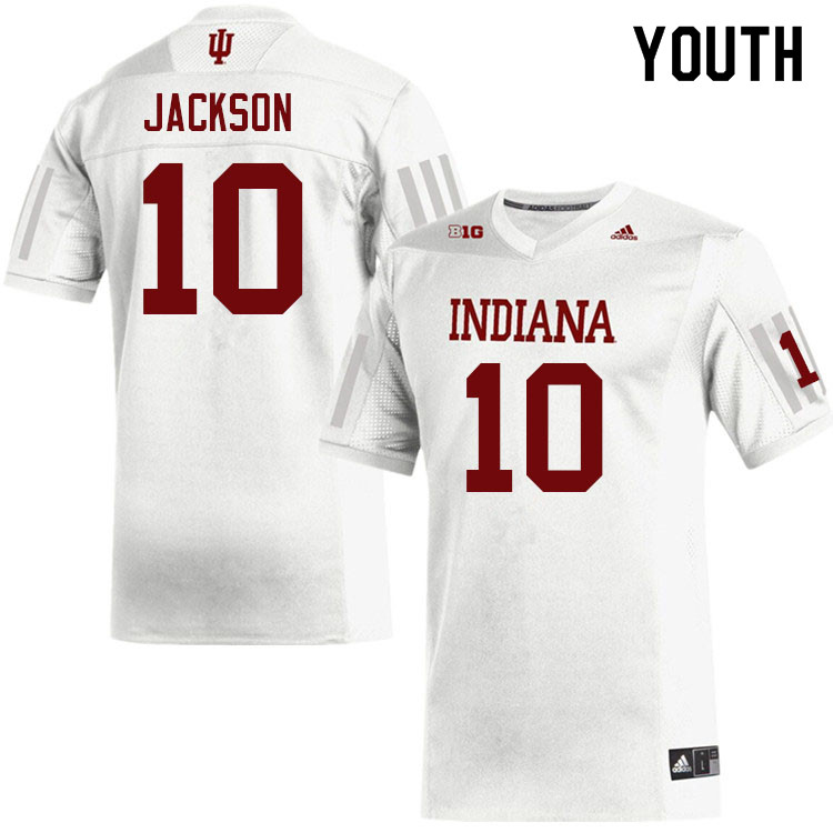 Youth #10 Myles Jackson Indiana Hoosiers College Football Jerseys Sale-White